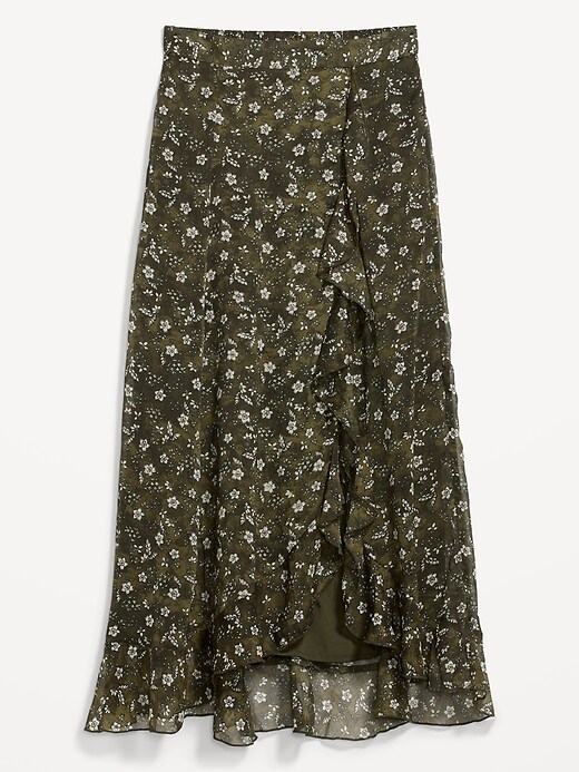 Image number 4 showing, High-Waisted Ruffle-Trim Maxi Skirt