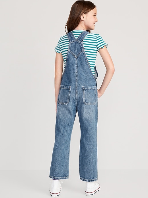 Slouchy Straight Jean Overalls For Girls Old Navy