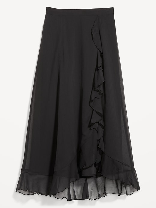 Image number 4 showing, High-Waisted Ruffled Maxi Skirt