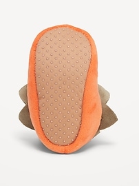 View large product image 4 of 4. Unisex Faux-Fur Pumpkin Slippers for Baby