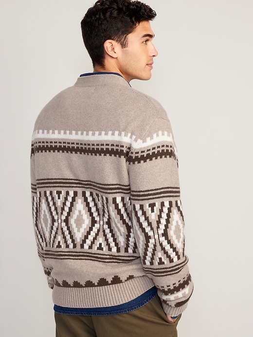 Image number 2 showing, Button-Front Fair Isle Cardigan Sweater