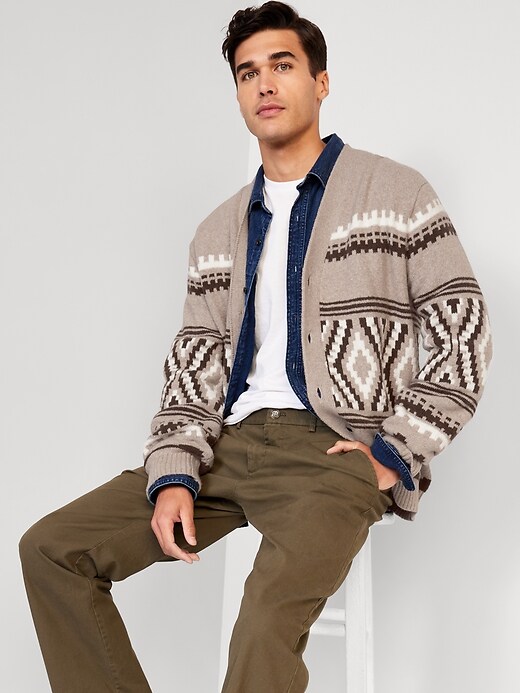 Image number 3 showing, Button-Front Fair Isle Cardigan Sweater