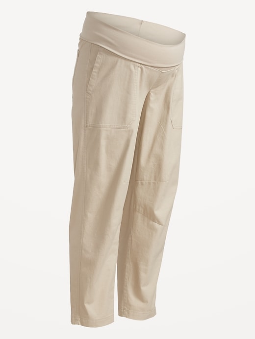 Image number 7 showing, Maternity Rollover-Waist Utility Pants