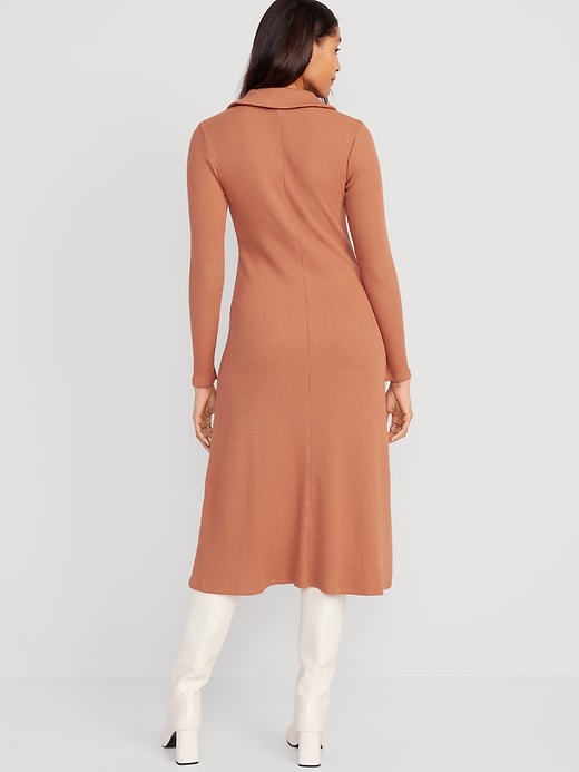Image number 2 showing, Fit & Flare Henley Midi Dress