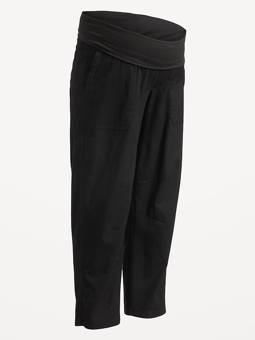 Image number 8 showing, Maternity Rollover-Waist Utility Pants