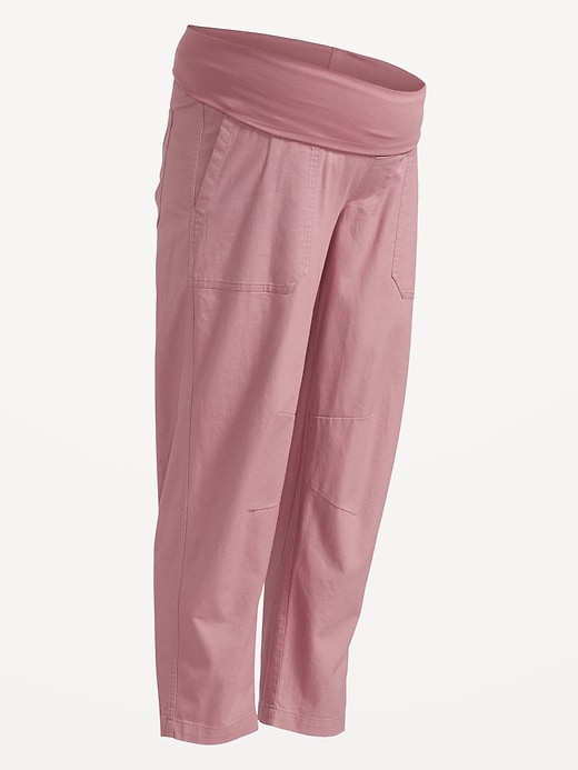Image number 6 showing, Maternity Rollover-Waist Utility Pants