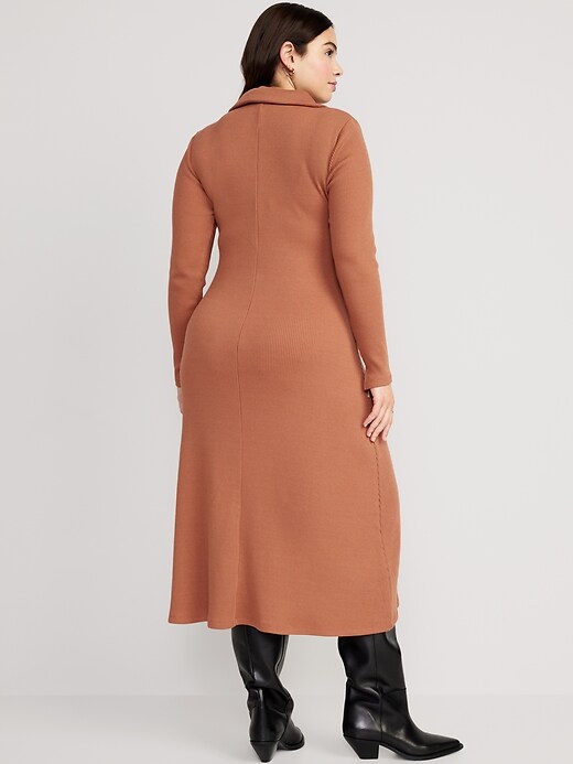 Image number 5 showing, Fit & Flare Henley Midi Dress