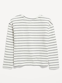 View large product image 3 of 3. Long-Sleeve Striped Twist-Front Top for Girls