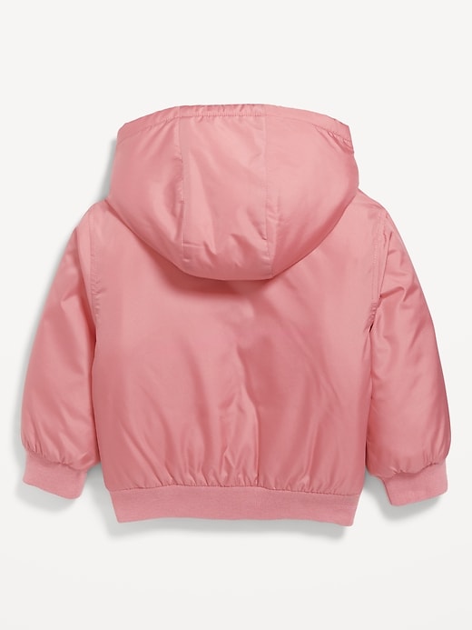 View large product image 2 of 2. Hooded Zip-Front Water-Resistant Jacket for Toddler Girls