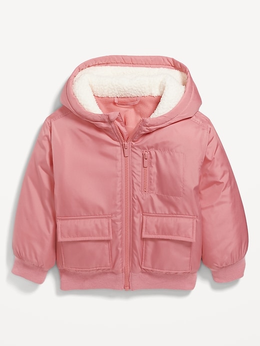 View large product image 1 of 2. Hooded Zip-Front Water-Resistant Jacket for Toddler Girls