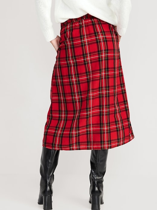 Image number 2 showing, High-Waisted Smocked Midi Skirt