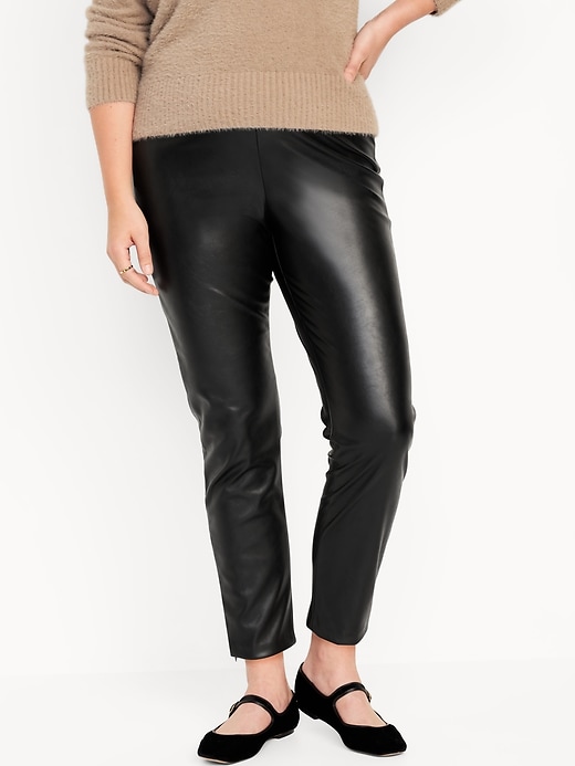 Image number 5 showing, Extra High-Waisted Faux Leather Pants