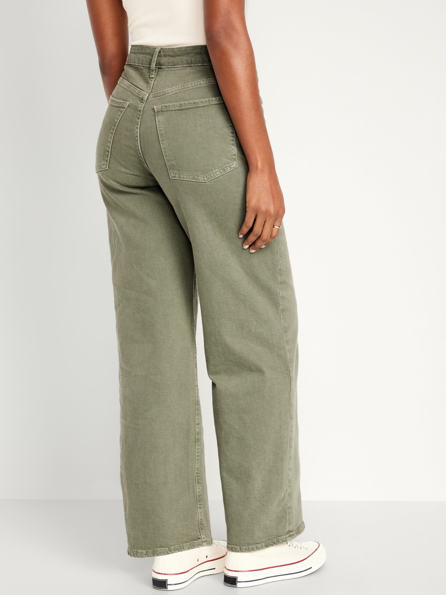 Extra High Waisted Wide Leg Jeans For Women Old Navy