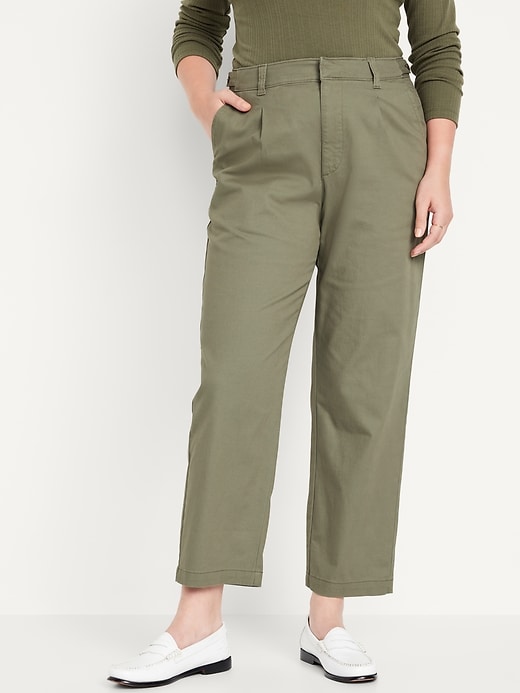 Image number 5 showing, High-Waisted Chino Ankle Pants