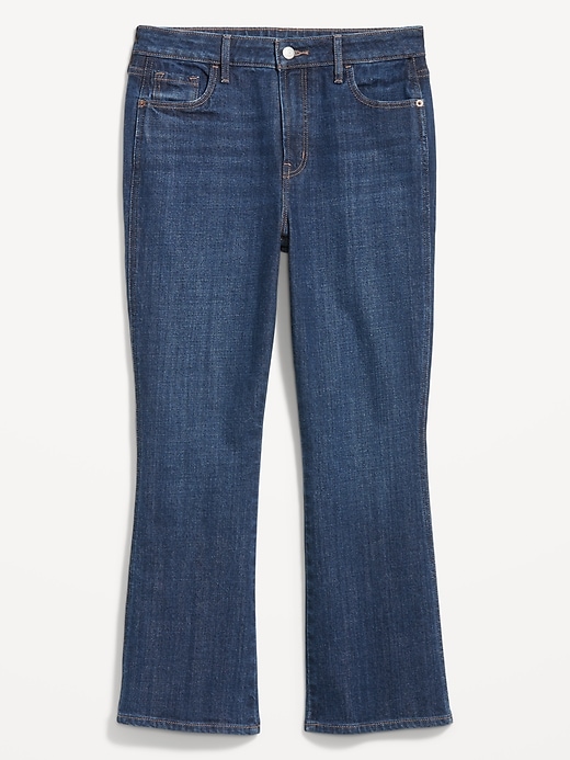 Image number 4 showing, High-Waisted 90's Crop Flare Jeans