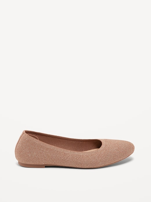 Image number 3 showing, Knit Almond-Toe Ballet Flats