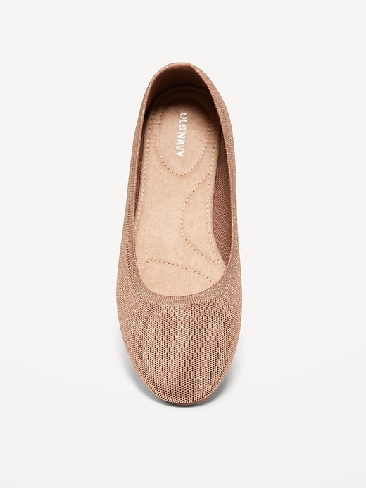 Image number 2 showing, Knit Almond-Toe Ballet Flats