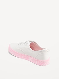 View large product image 3 of 3. Elastic-Lace Canvas Sneakers for Girls