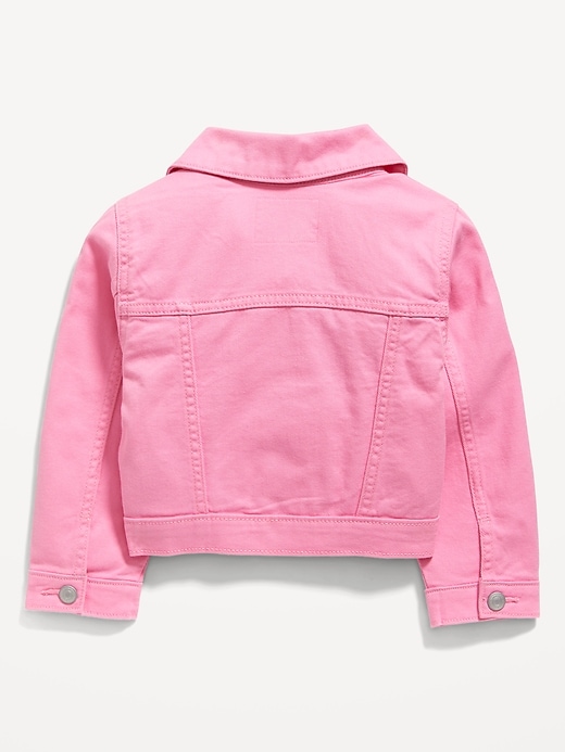 View large product image 2 of 2. Cropped Trucker Twill Jacket for Toddler Girls