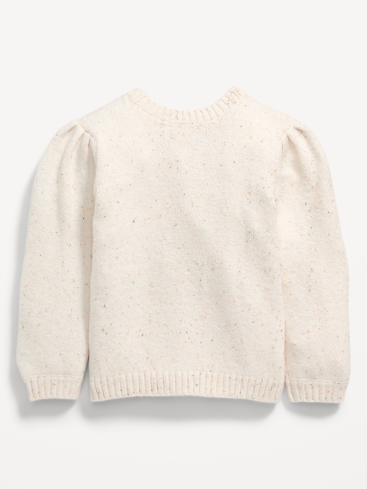 View large product image 2 of 2. Cozy Puff-Sleeve Sweater for Toddler Girls