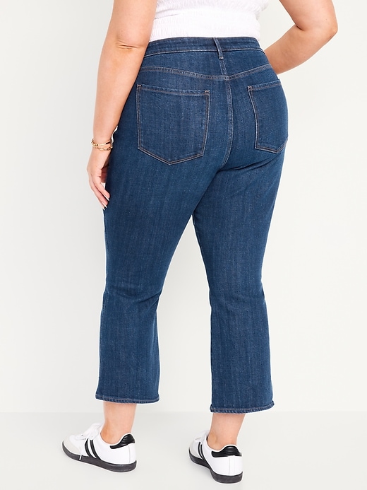 Image number 8 showing, High-Waisted 90's Crop Flare Jeans