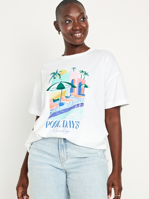 Image number 5 showing, Oversized EveryWear Graphic Tunic T-Shirt