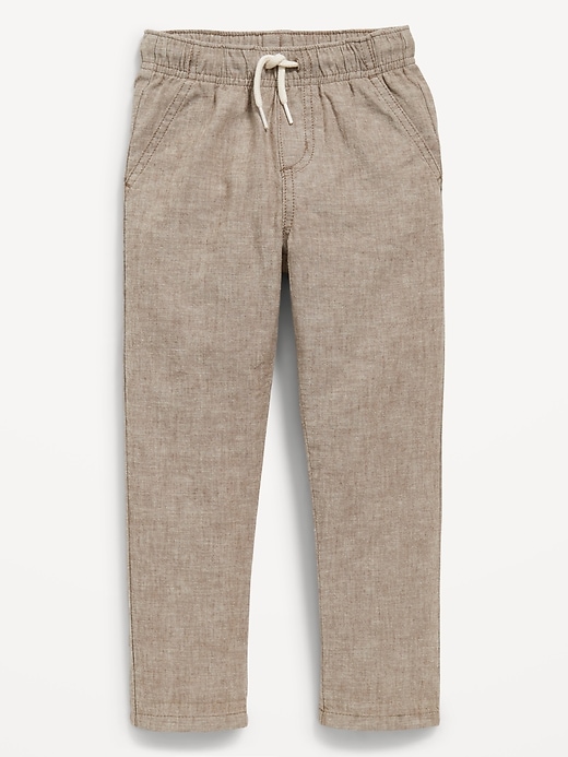 View large product image 1 of 3. Loose Pull-On Linen-Blend Pants for Toddler Boys
