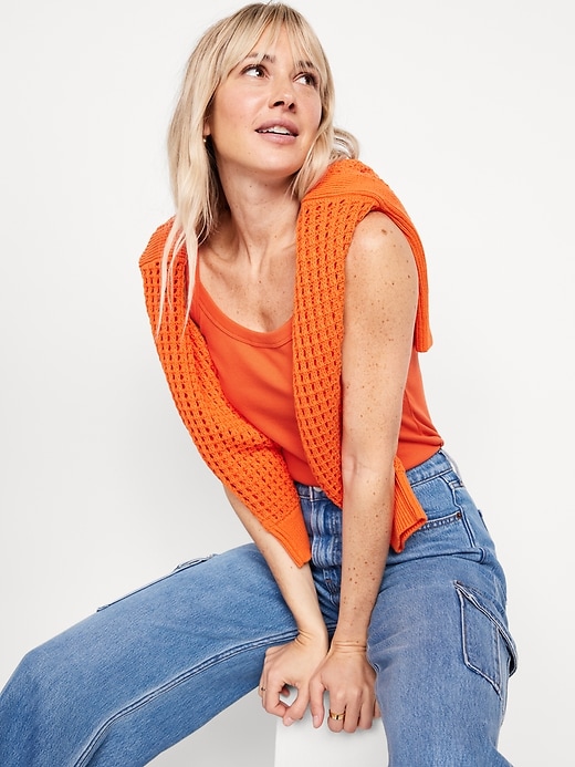 Image number 3 showing, Fitted Rib-Knit Tank Top