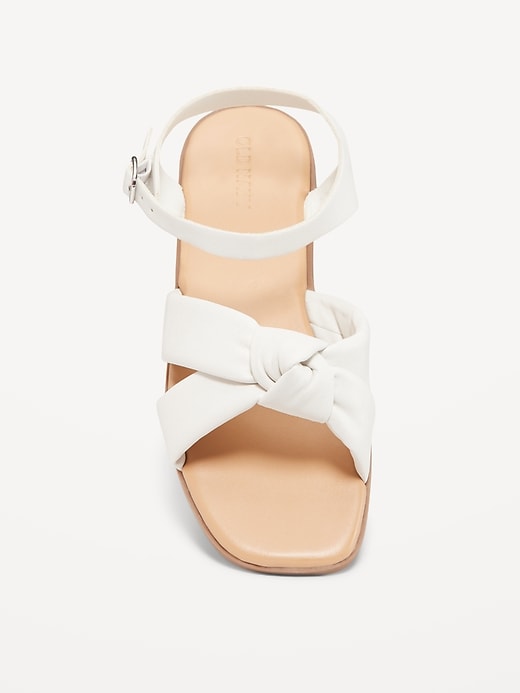 View large product image 2 of 4. Faux-Leather Knotted Strap Sandals for Girls