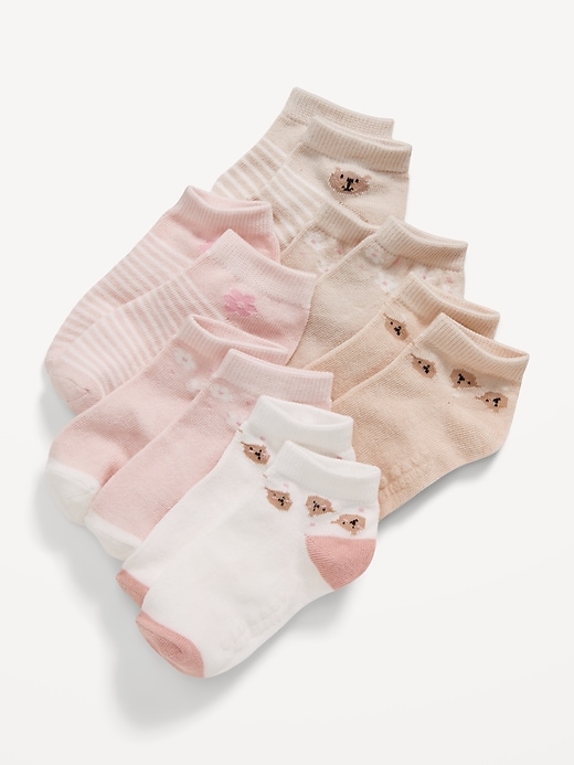 View large product image 1 of 1. Unisex 6-Pack Ankle Socks for Toddler & Baby