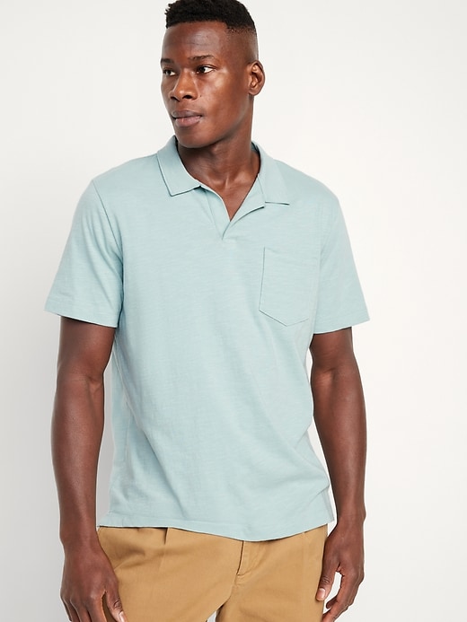 View large product image 1 of 4. Classic Fit Slub-Knit Polo