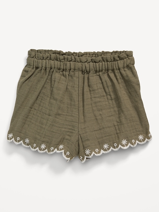 View large product image 1 of 1. Scallop-Trim Shorts for Baby