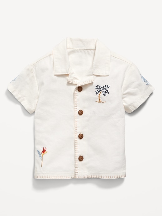 View large product image 1 of 2. Short-Sleeve Camp Shirt for Baby