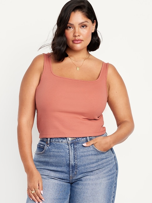 Image number 7 showing, Ultra-Cropped Rib-Knit Tank Top