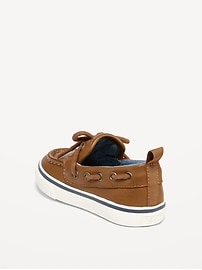 View large product image 3 of 4. Faux-Leather Boat Shoes for Toddler Boys