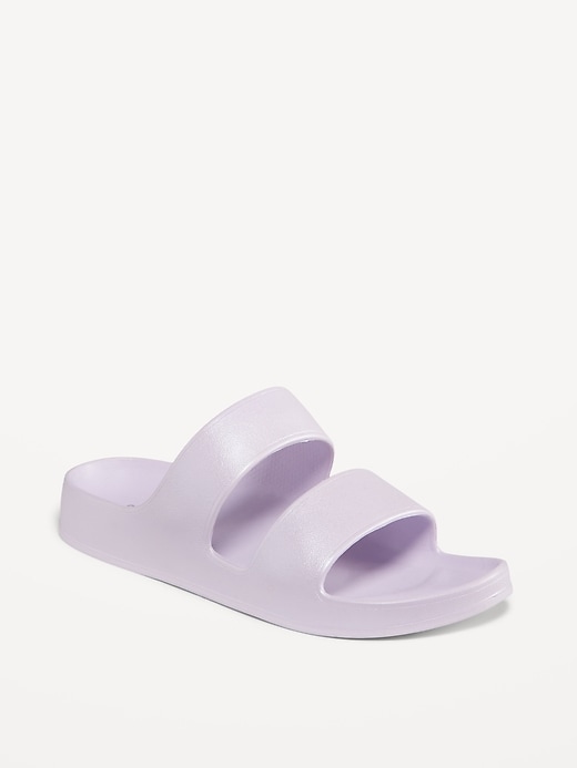 View large product image 1 of 4. Double-Strap Slide Sandals for Girls (Partially Plant-Based)