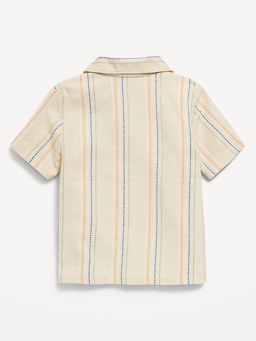 View large product image 2 of 4. Textured Striped Dobby Shirt for Toddler Boys