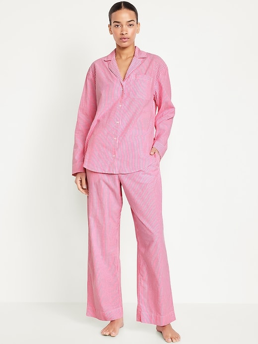 Image number 1 showing, Poplin Pajama Pant Set