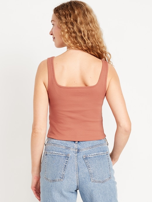 Image number 2 showing, Ultra-Cropped Rib-Knit Tank Top
