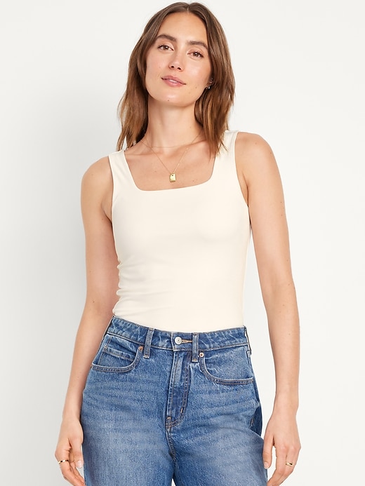 Image number 1 showing, Double-Layer Tank Top