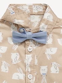 View large product image 3 of 3. Printed Poplin Shirt & Bow-Tie Set for Baby