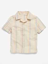 View large product image 4 of 4. Textured Striped Dobby Shirt for Toddler Boys
