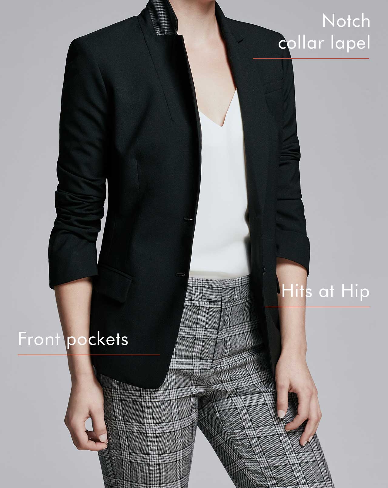 women's long and lean fit blazer