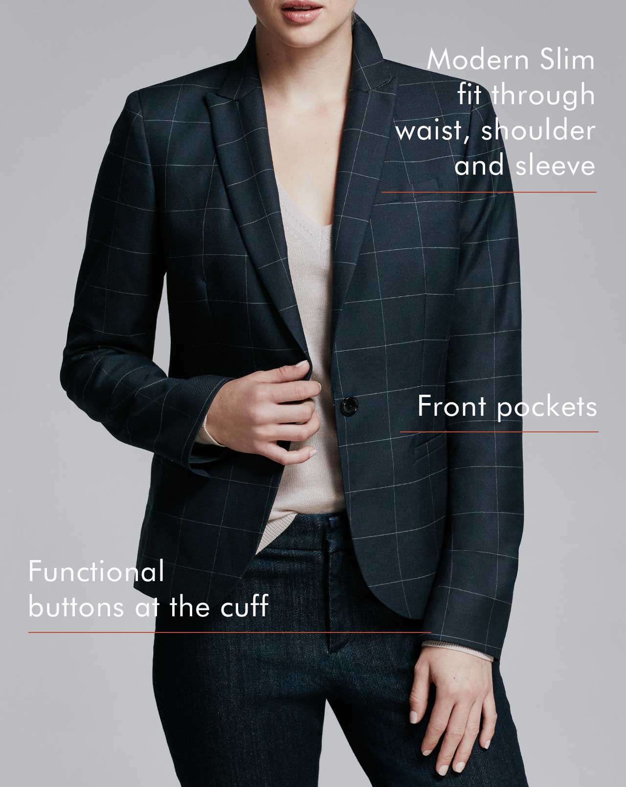 womens classic fit blazer