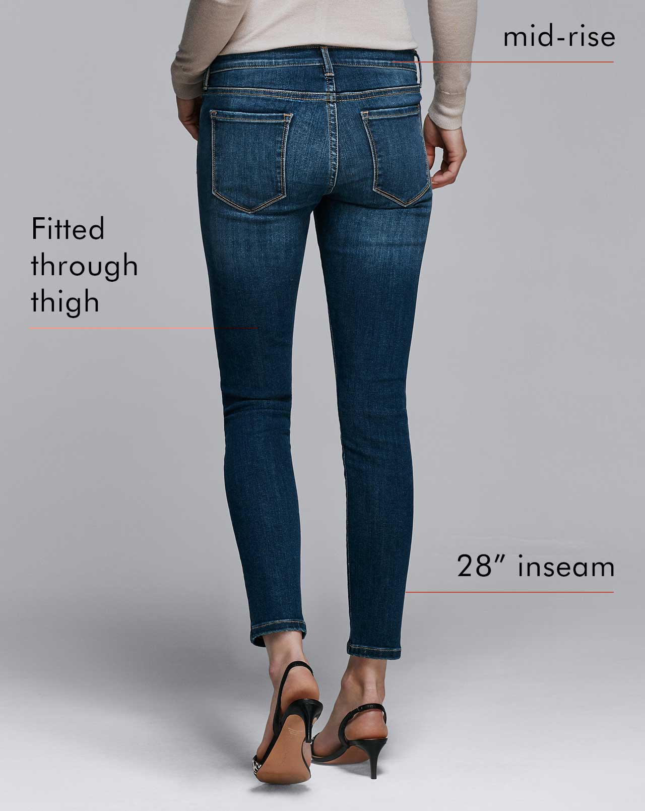 skinny fit denim side