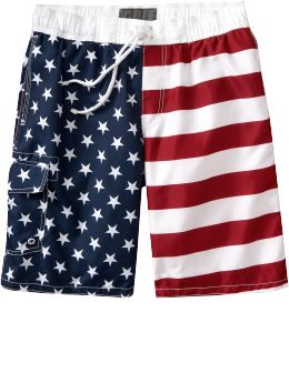 I bet you can't find American Flag swim trunks on the internet