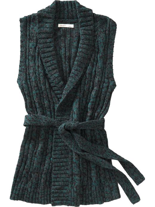 Old Navy Womens Cable-Knit Wrap Vests