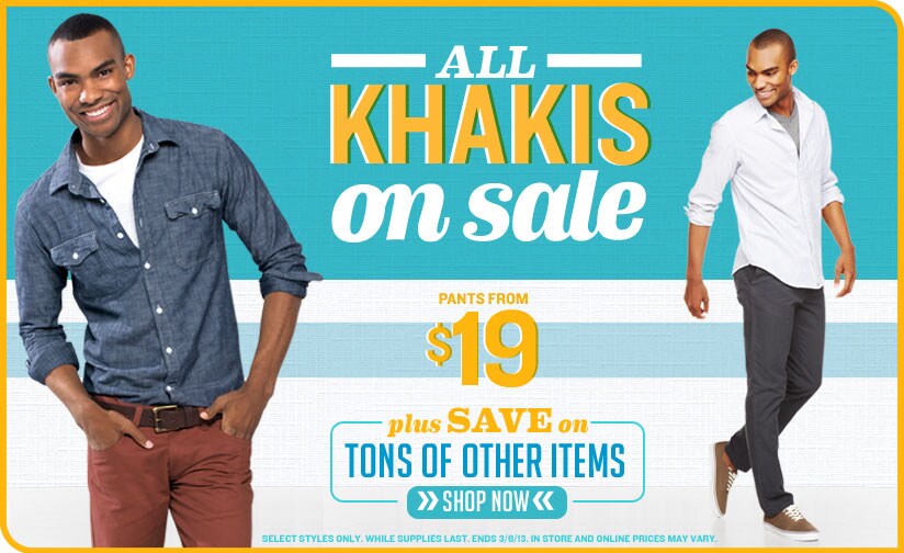 All Khakis on Sale