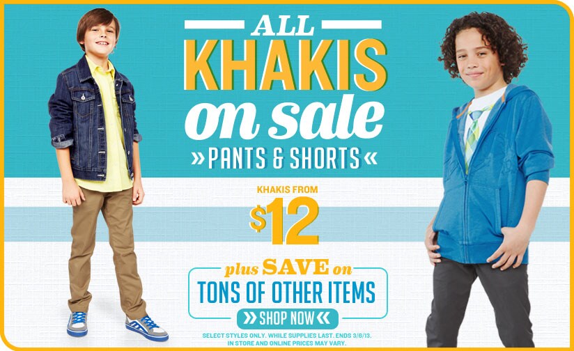 All Khakis on Sale