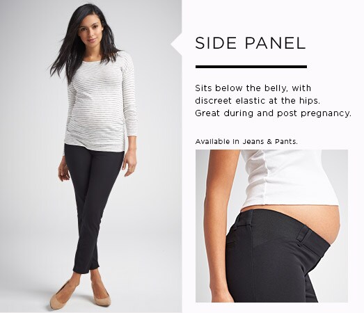 Maternity Pants: Real Waist, Low Rise, Roll Panel, Full Panel & Stretch ...